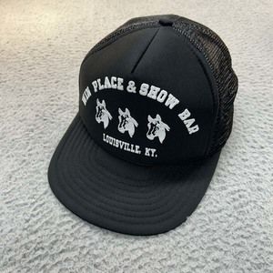 VTG Win Place Show Bar Hat Men Baseball Cap One Size Kenda Louisville KY 90s